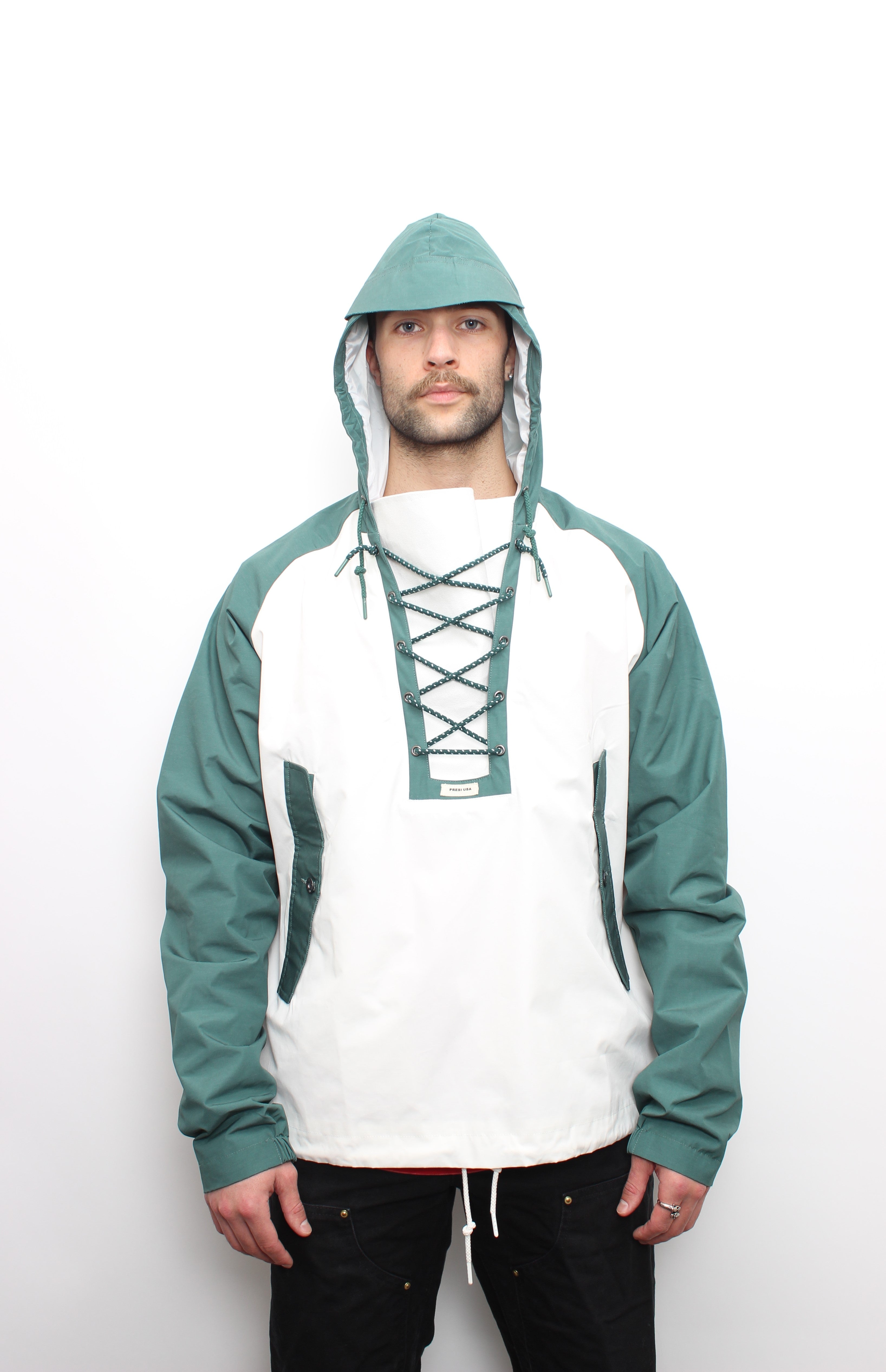 Hunter Green/ White Hero Anorak