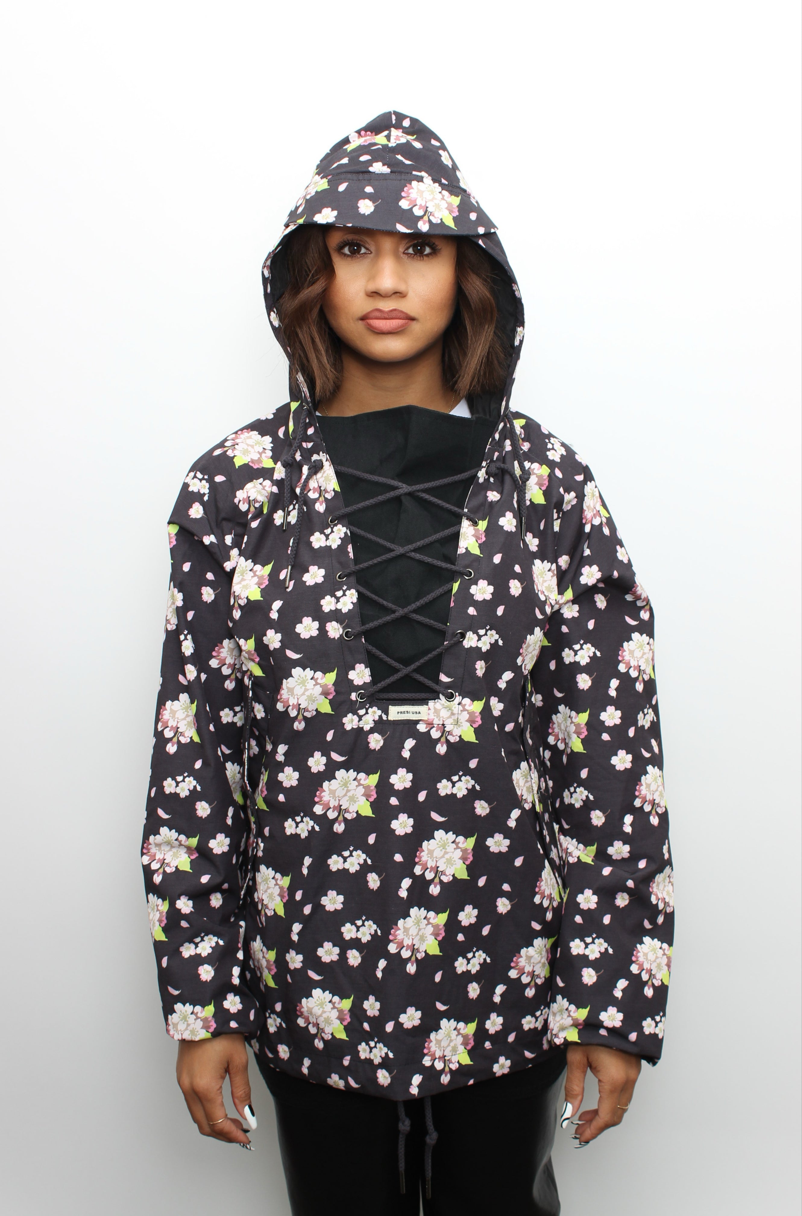 Black Cherry Blossom Hero Anorak