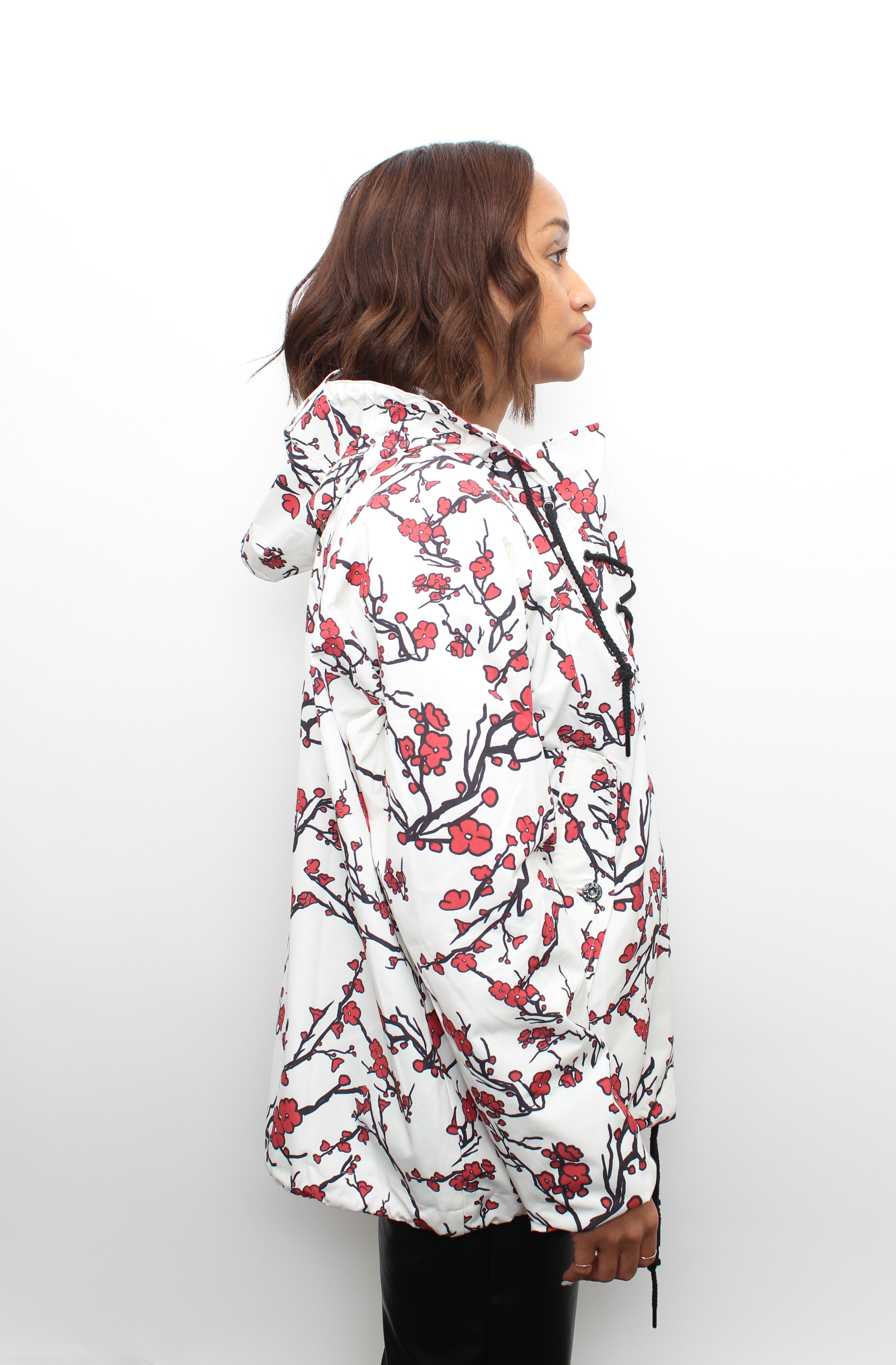 White Cherry Blossom Hero Anorak