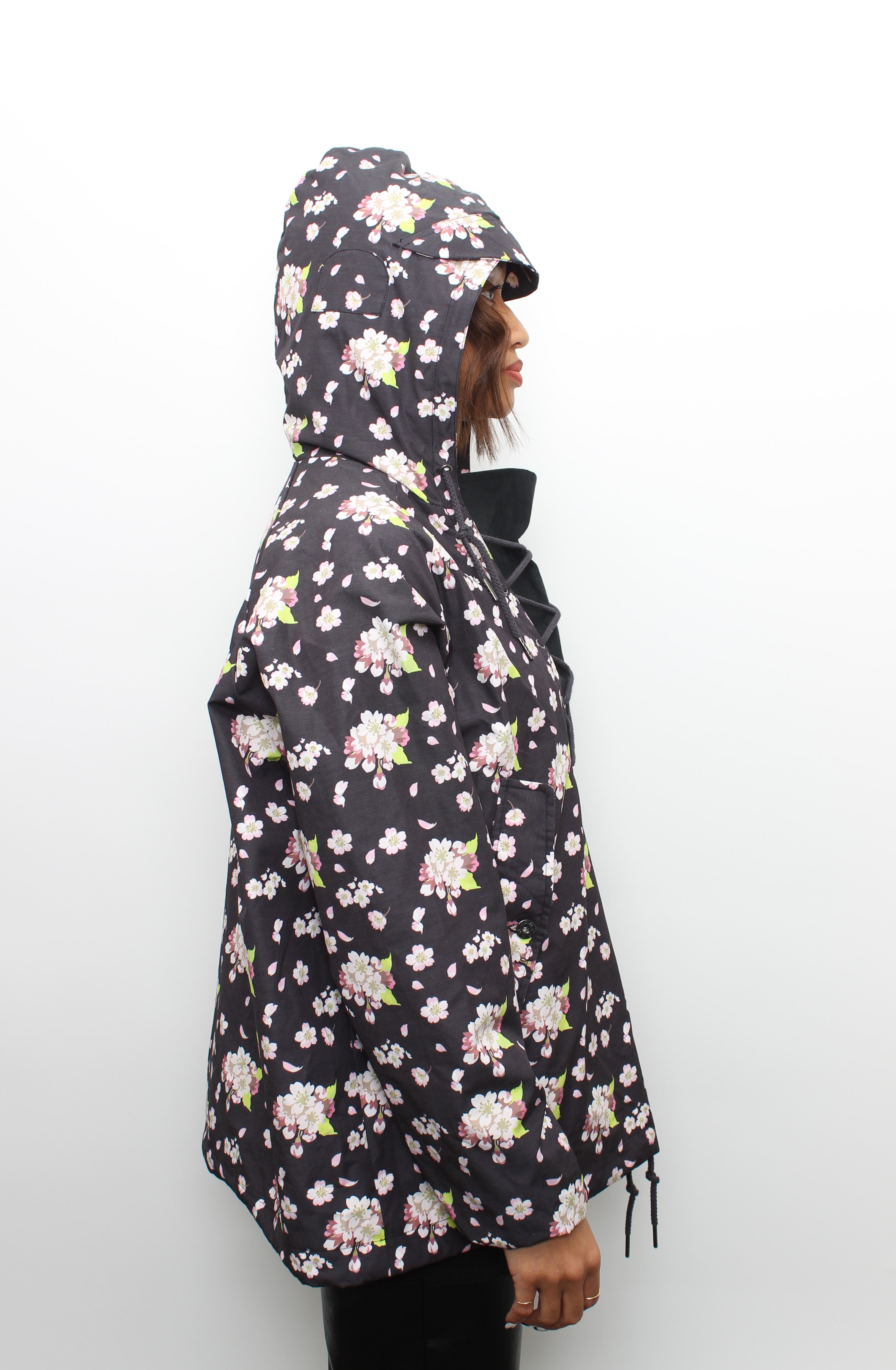 Black Cherry Blossom Hero Anorak