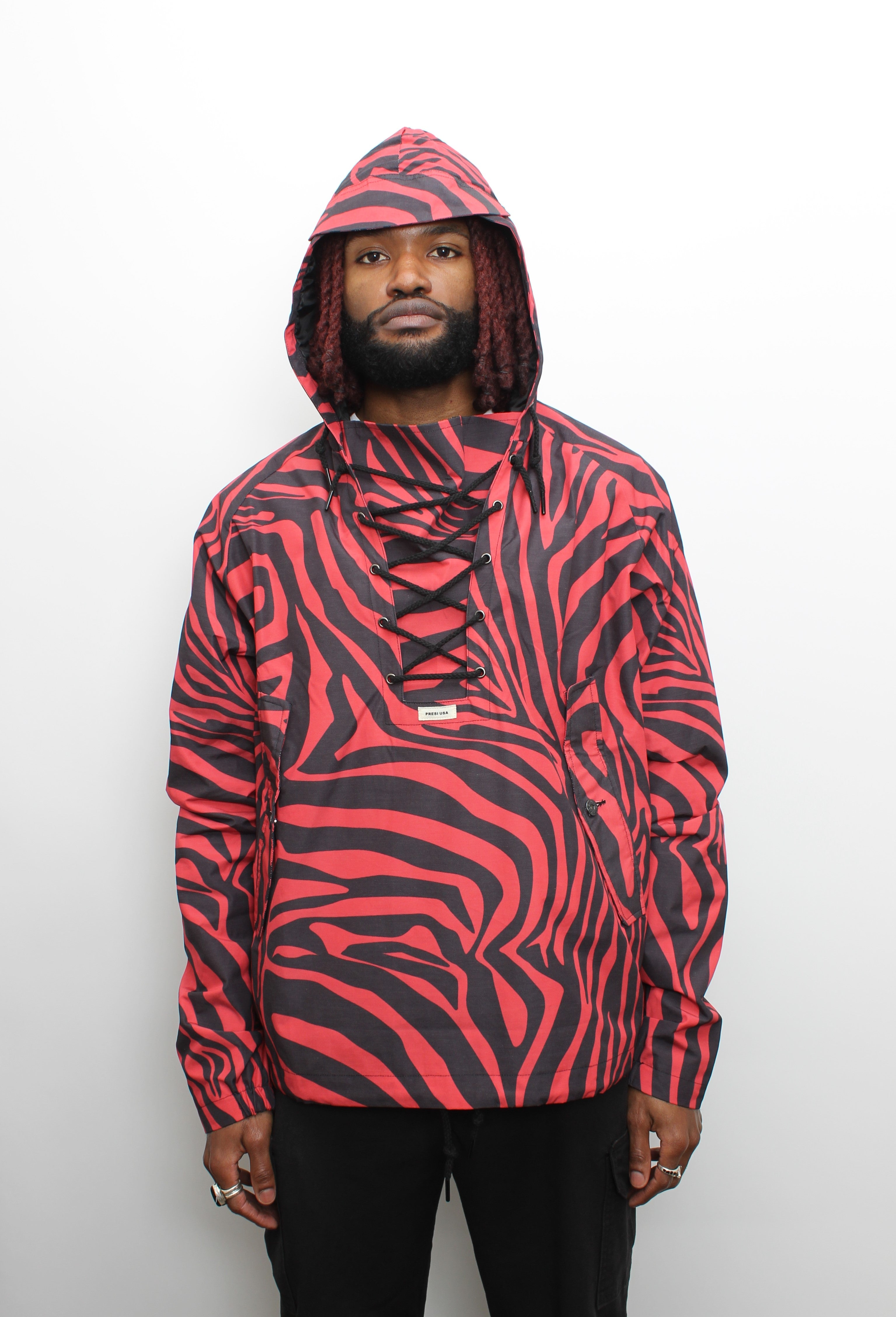 Red/ Black Zebra Hero Anorak