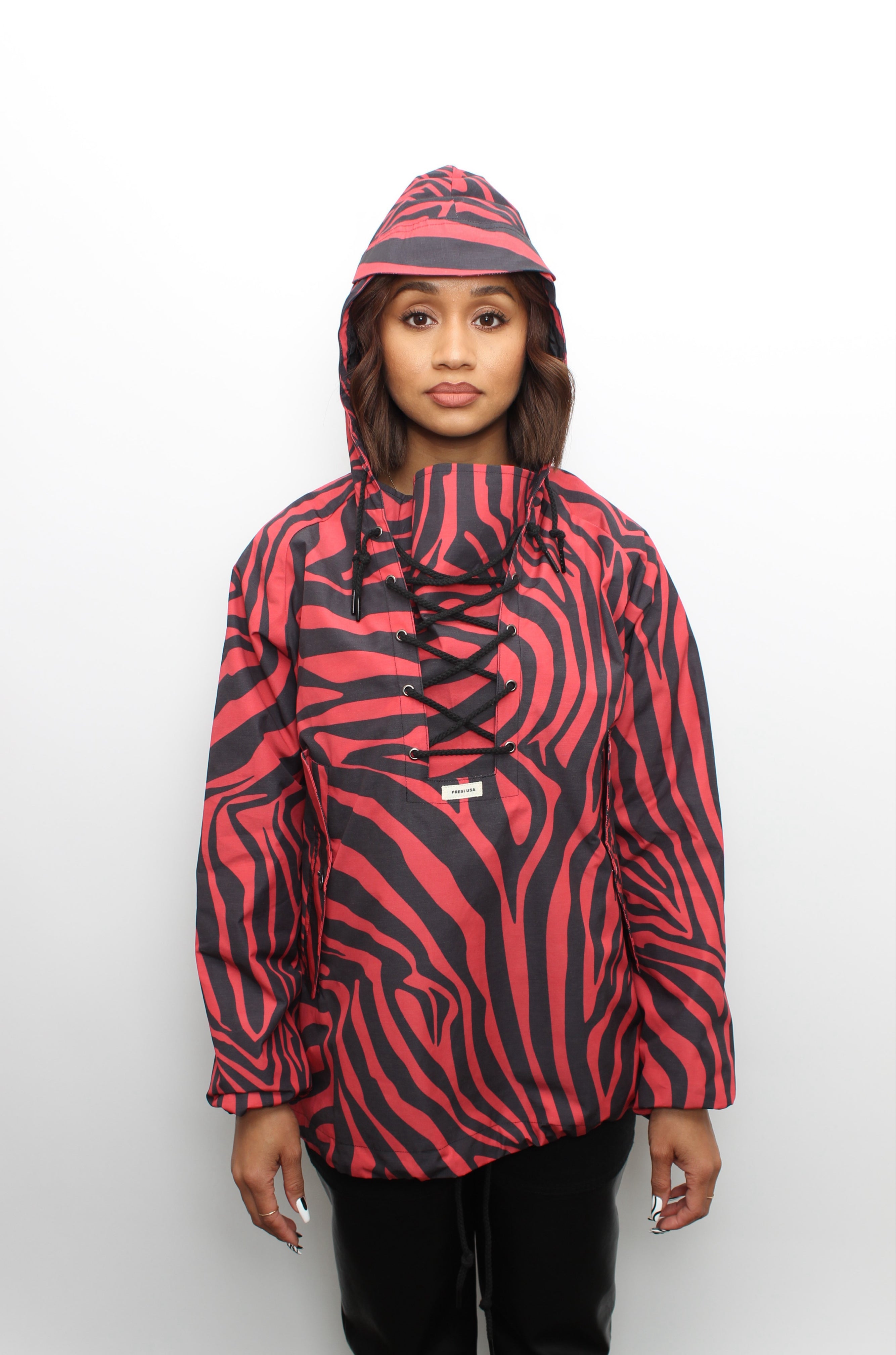 Red/ Black Zebra Hero Anorak