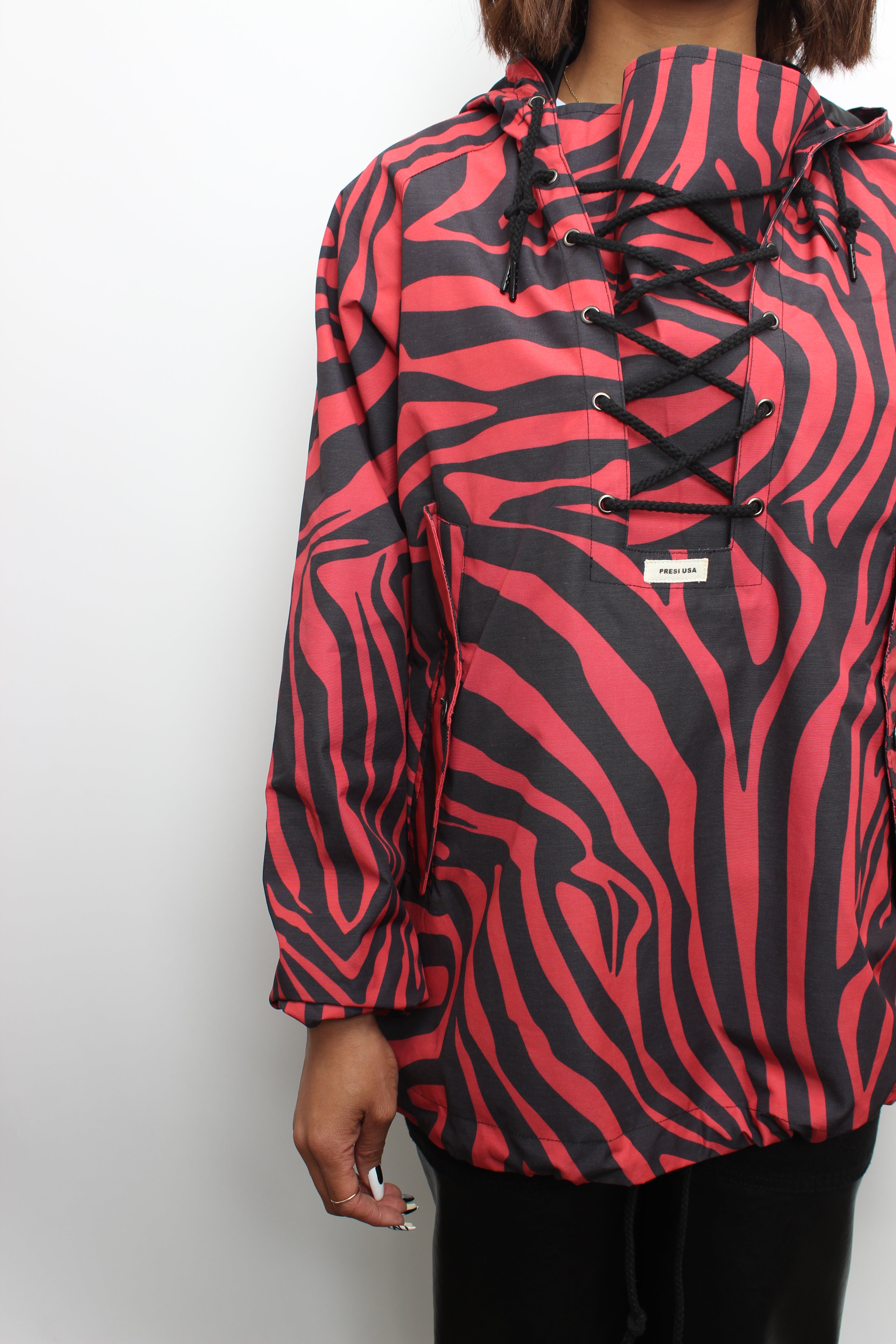 Red/ Black Zebra Hero Anorak