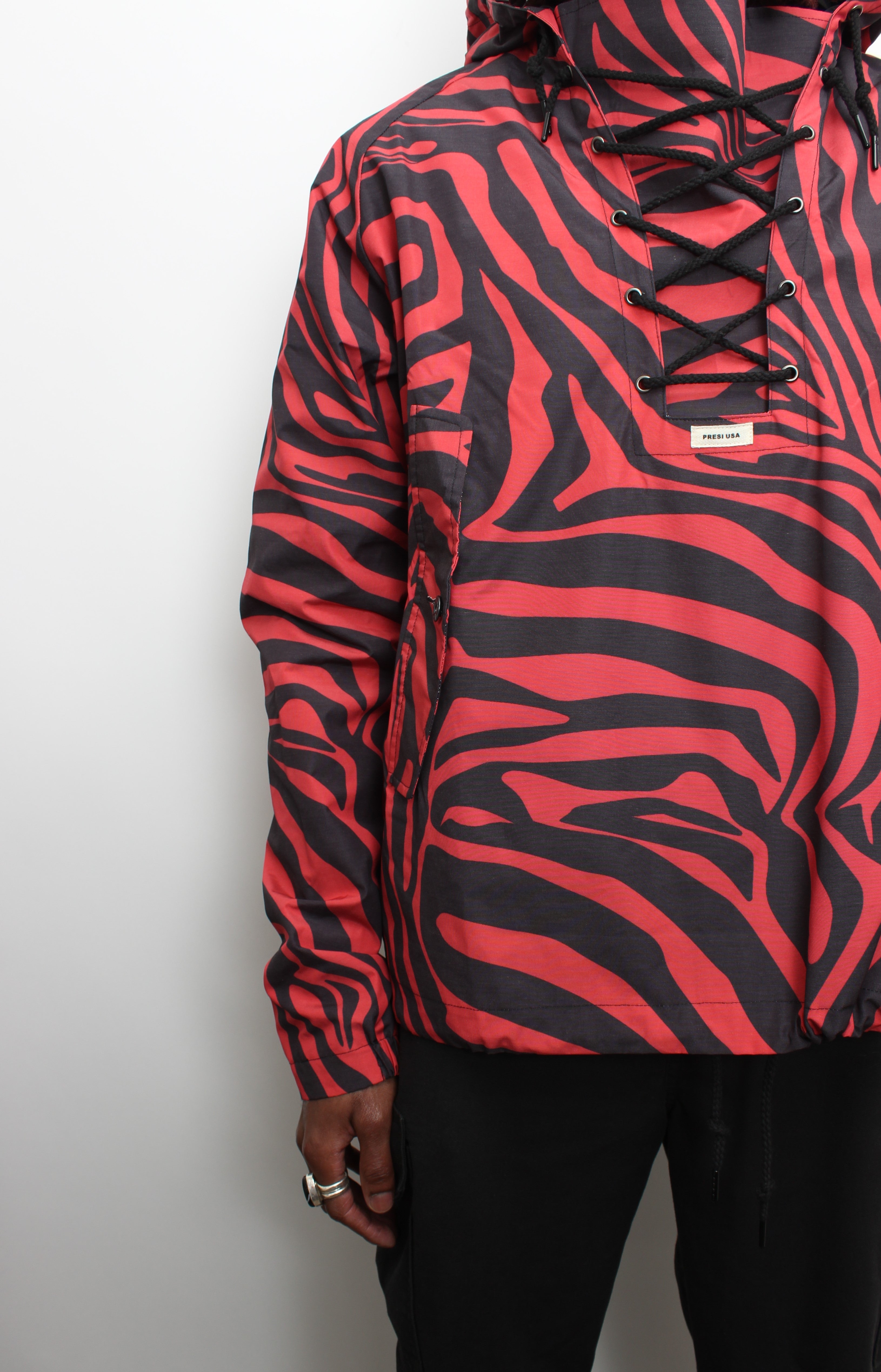 Red/ Black Zebra Hero Anorak