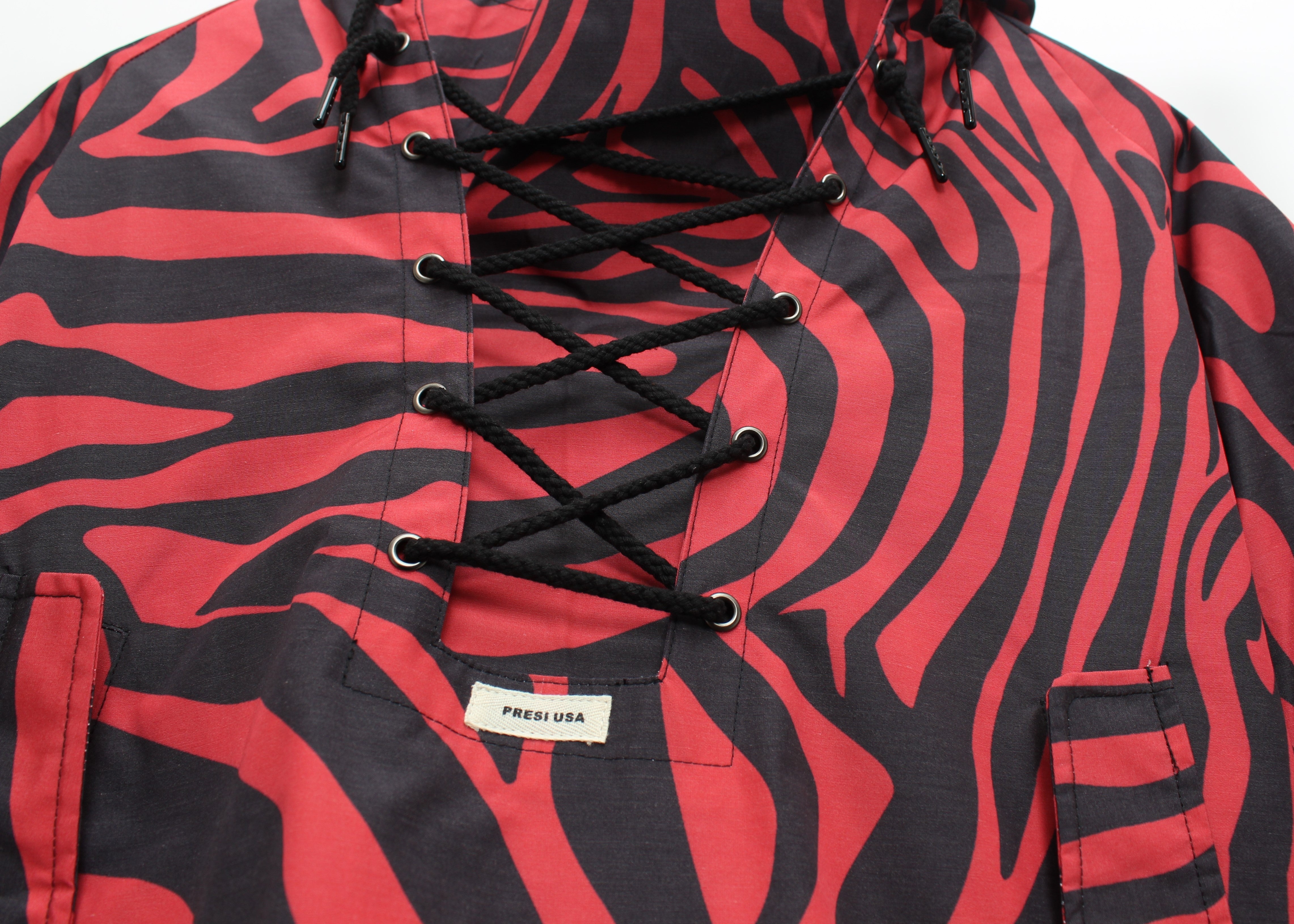 Red/ Black Zebra Hero Anorak