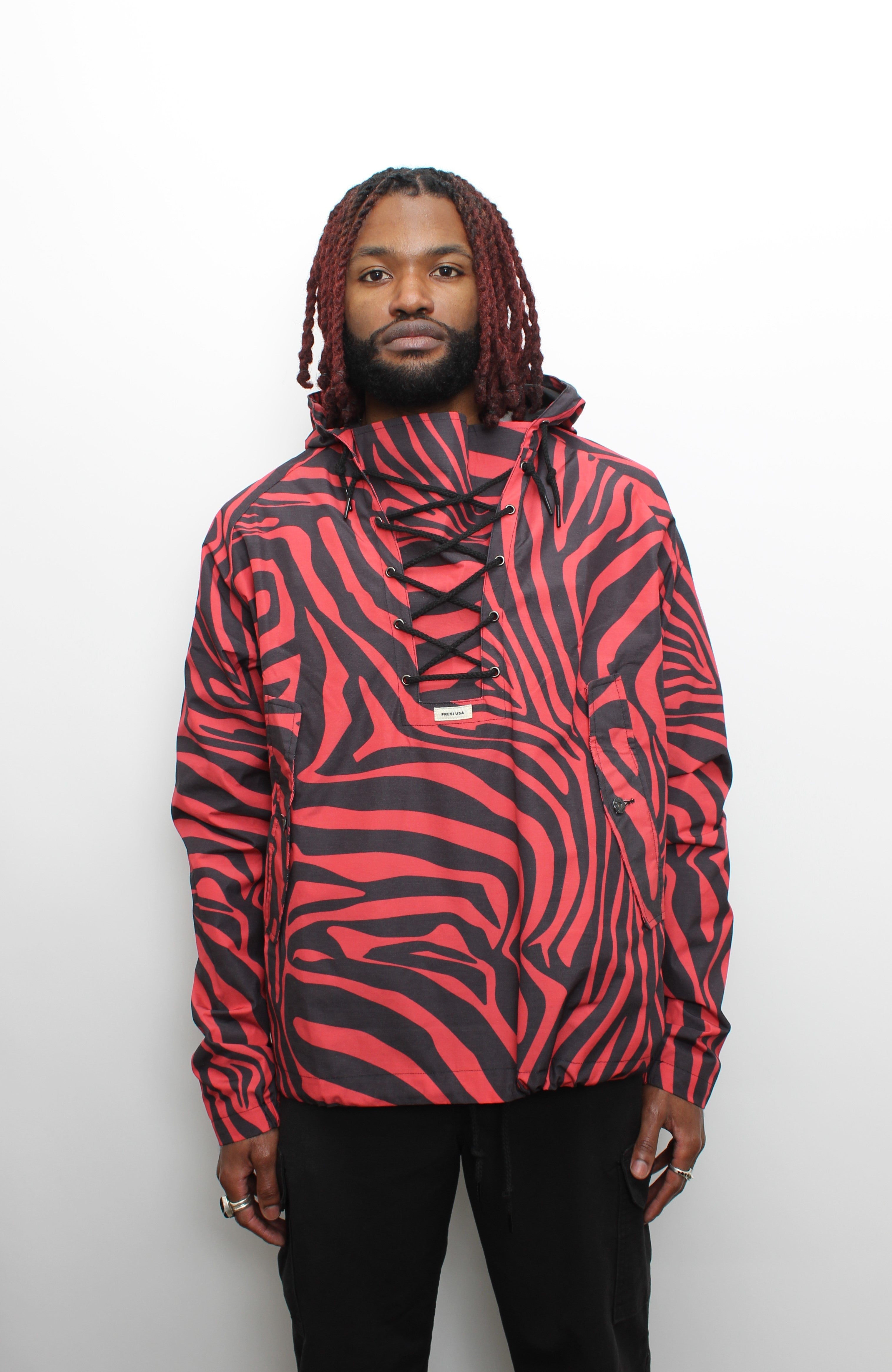 Red/ Black Zebra Hero Anorak