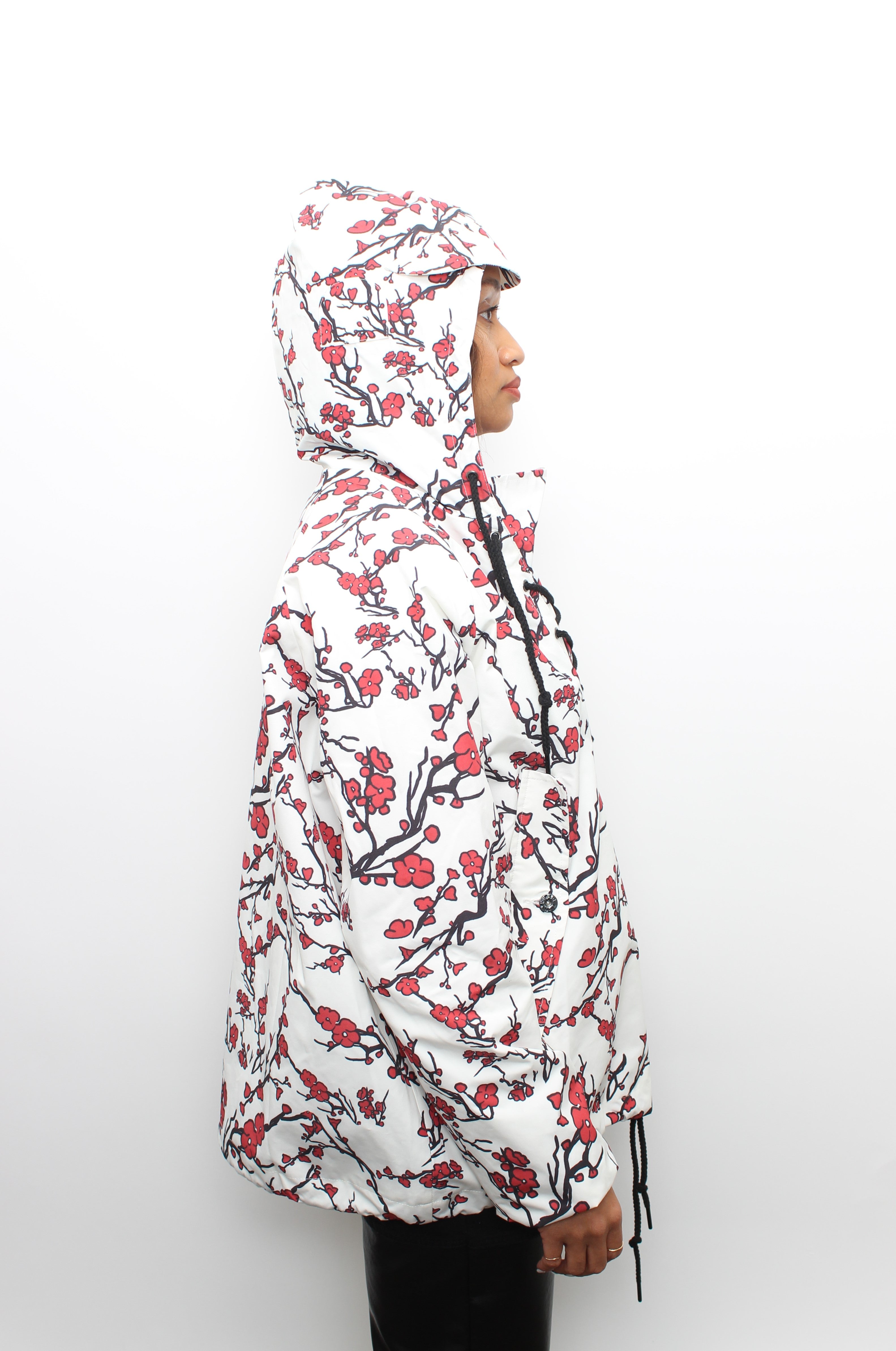 White Cherry Blossom Hero Anorak