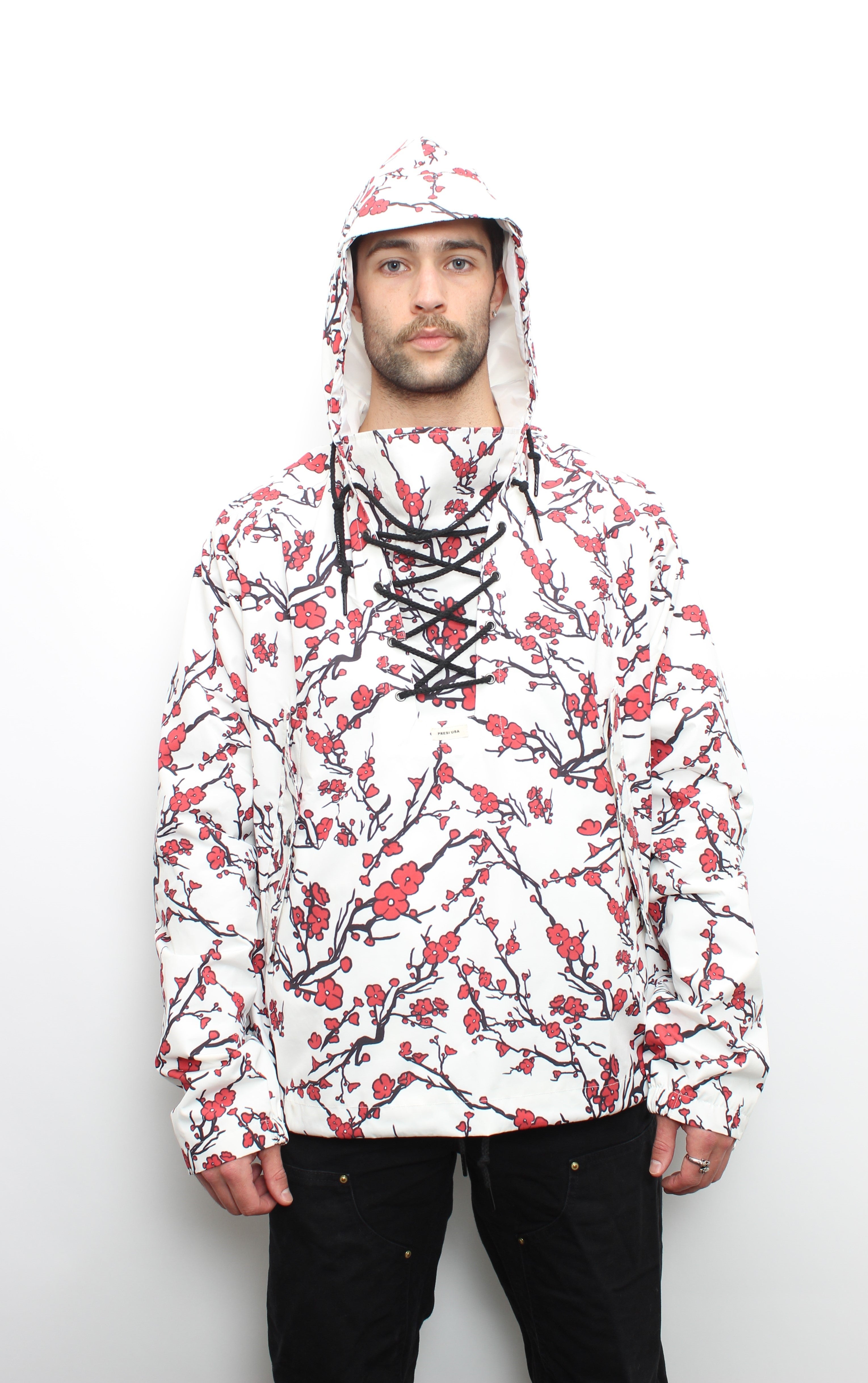 White Cherry Blossom Hero Anorak