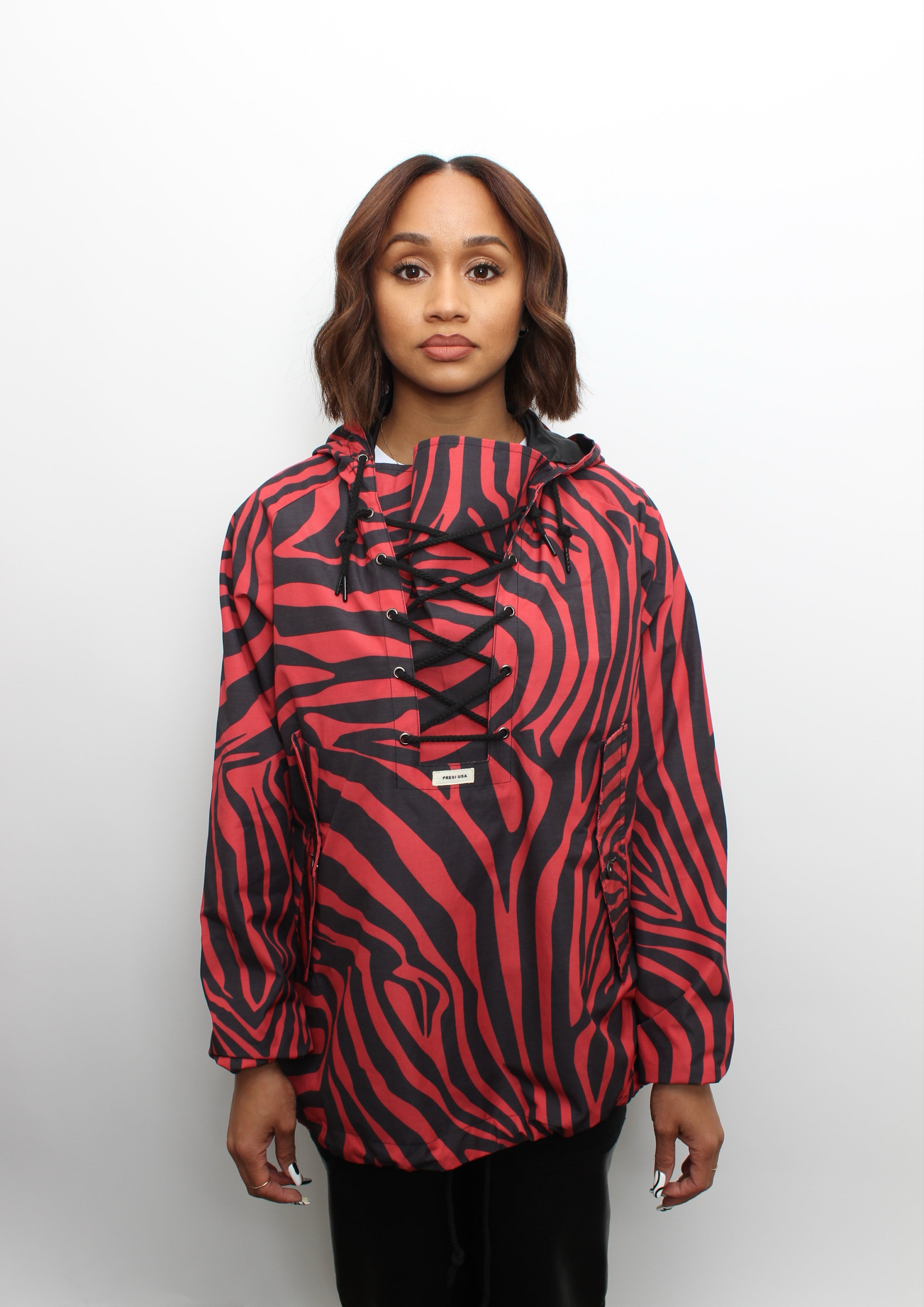 Red/ Black Zebra Hero Anorak