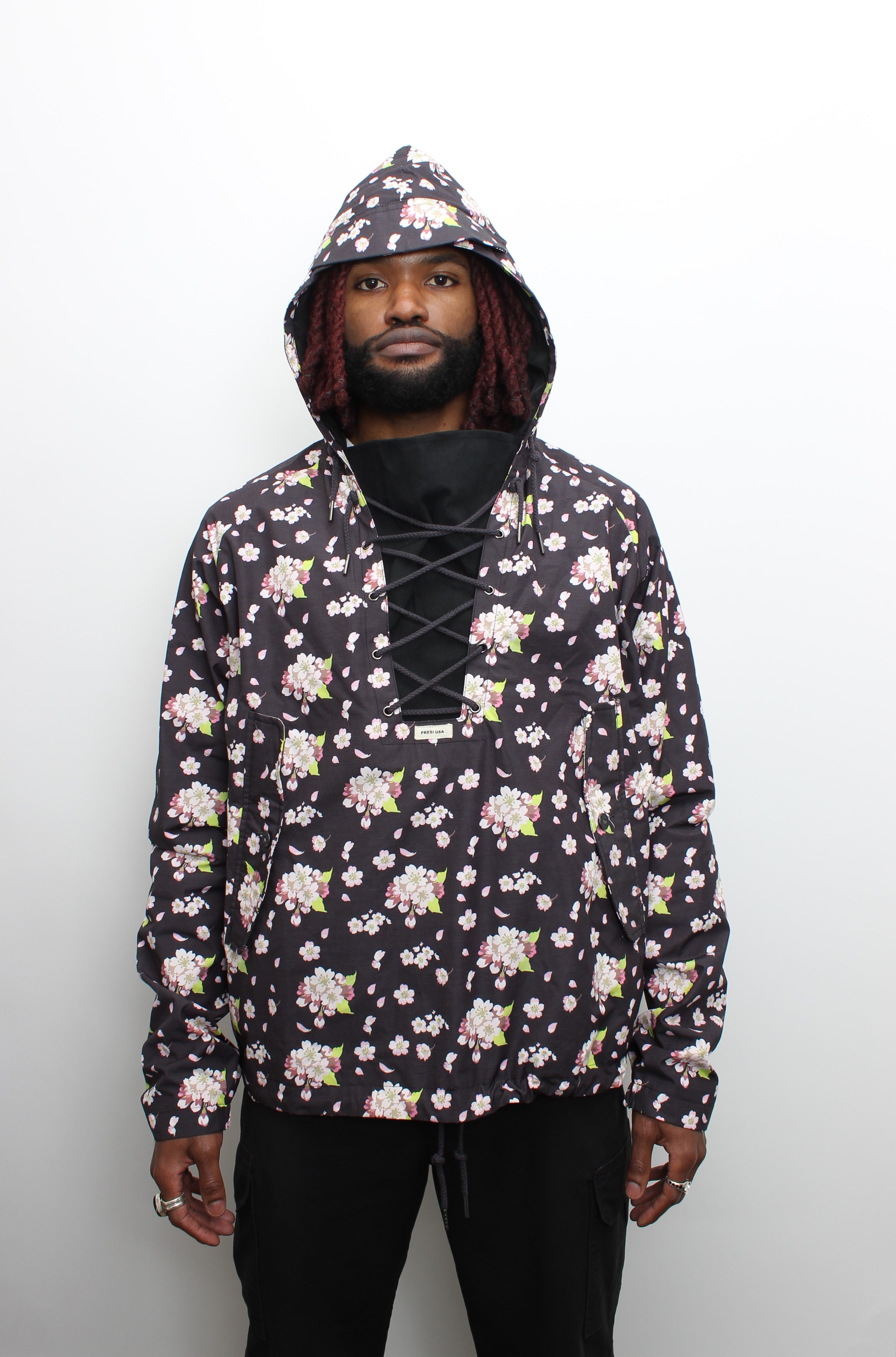 Black Cherry Blossom Hero Anorak