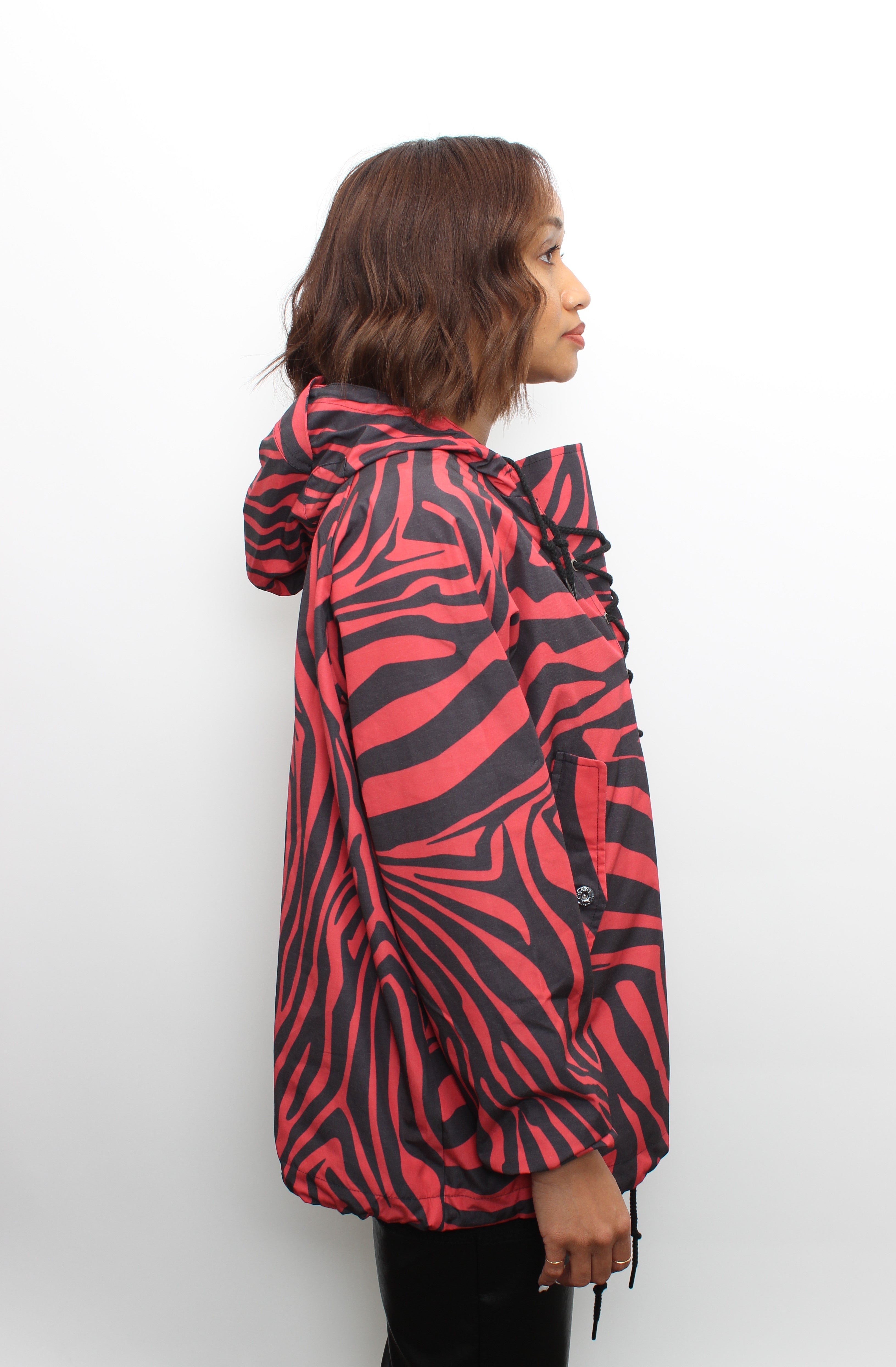 Red/ Black Zebra Hero Anorak