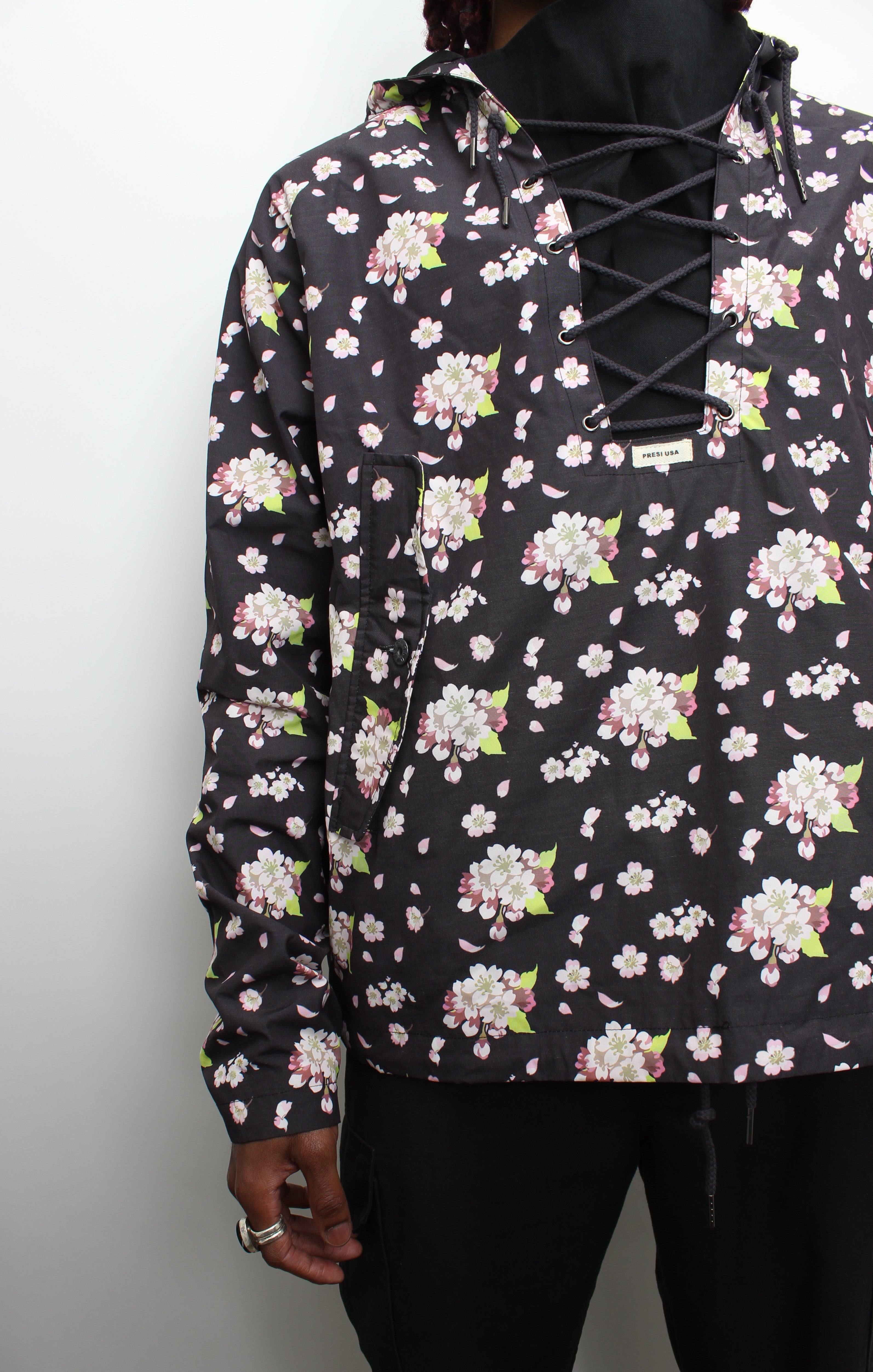Black Cherry Blossom Hero Anorak