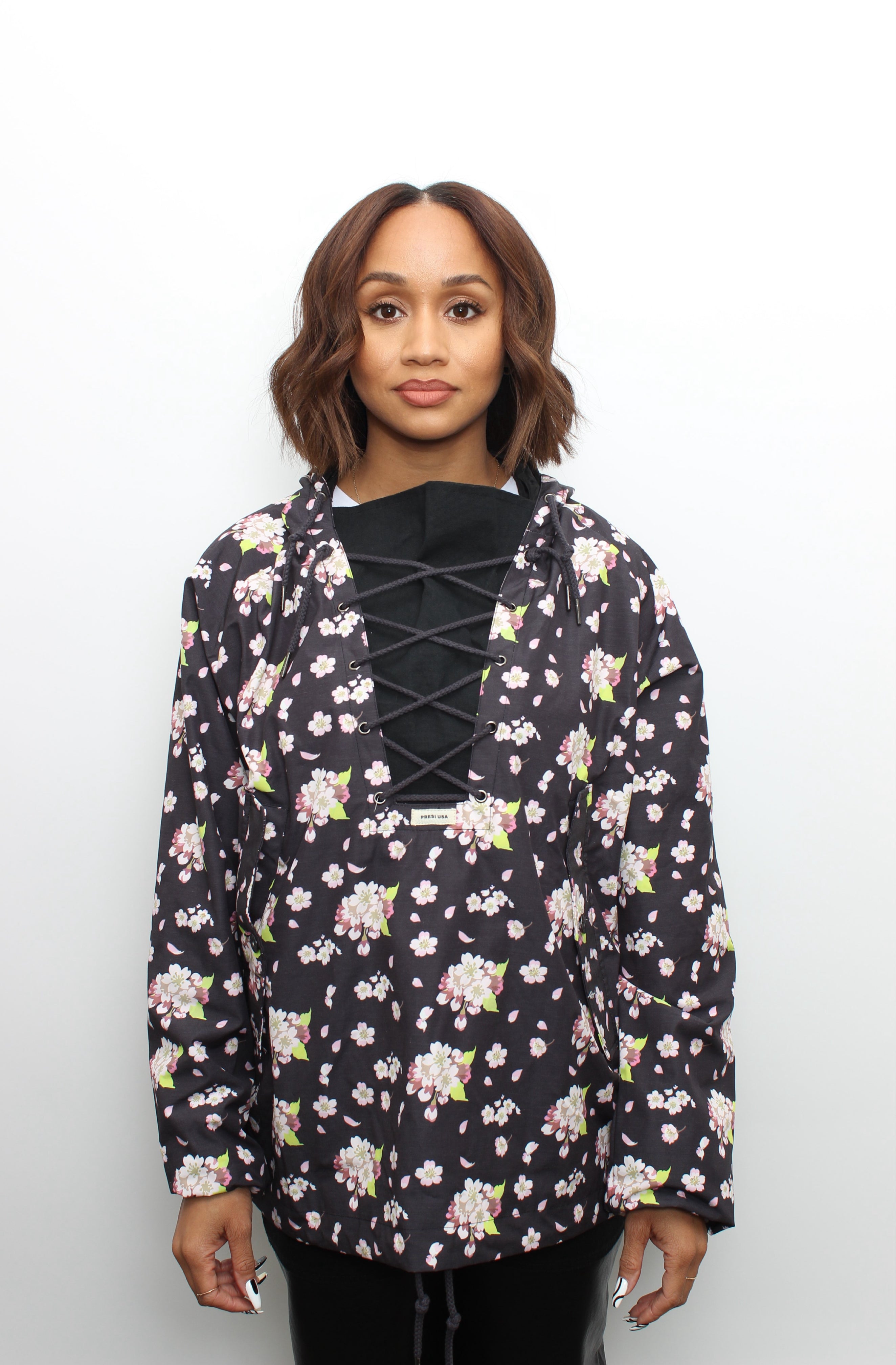 Black Cherry Blossom Hero Anorak